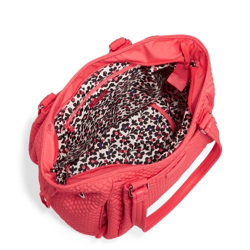 Vera Bradley Iconic Glenna Satchel, CORAL Reef - Picture 6 of 7